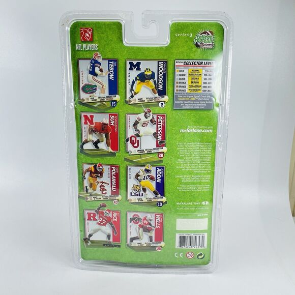 McFarlane NCAA Football Ndamukong Suh Figure Debut Nebraska Cornhuskers Huskers - Picture 8 of 13